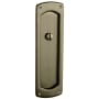 Baldwin Palo Alto Style Pocket Door Exterior Privacy Trim from the Estate Collection Satin Brass and Black