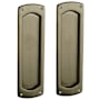 Baldwin Palo Alto Passage Pocket Door Set with Door Pull from the Estate Collection Satin Brass and Black