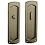 Baldwin Palo Alto Privacy Pocket Door Set with Door Pull from the Estate Collection Satin Brass and Black