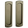 Baldwin Palo Alto Style Pocket Door Passage Trim Pair from the Estate Collection Satin Brass and Black