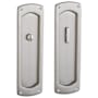 Baldwin Palo Alto Privacy Pocket Door Set with Door Pull from the Estate Collection Lifetime Satin Nickel