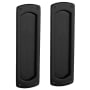 Baldwin Palo Alto Style Pocket Door Passage Trim Pair from the Estate Collection Satin Black