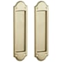 Baldwin Boulder Full Dummy Pocket Door Set with Double Door Catch from the Estate Collection Vintage Brass