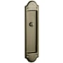 Baldwin Boulder Style Pocket Door Exterior Privacy Trim from the Estate Collection Satin Brass and Black