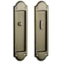 Baldwin Boulder Privacy Pocket Door Set with Door Pull from the Estate Collection Satin Brass and Black