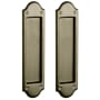 Baldwin Boulder Style Pocket Door Passage Trim Pair from the Estate Collection Satin Brass and Black