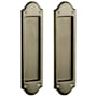 Baldwin Boulder Style Pocket Door Passage Trim Pair from the Estate Collection Satin Brass and Black