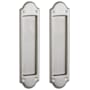 Baldwin Boulder Full Dummy Pocket Door Set with Double Door Catch from the Estate Collection Lifetime Satin Nickel