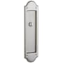 Baldwin Boulder Style Pocket Door Exterior Privacy Trim from the Estate Collection Lifetime Satin Nickel