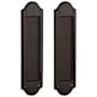 Baldwin Boulder Full Dummy Pocket Door Set with Double Door Catch from the Estate Collection Venetian Bronze