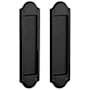 Baldwin Boulder Full Dummy Pocket Door Set with Double Door Catch from the Estate Collection Satin Black