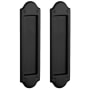 Baldwin Boulder Style Pocket Door Passage Trim Pair from the Estate Collection Satin Black