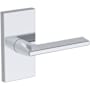 Baldwin Anaheim Hills Passage Door Lever Set with Contemporary 5" Rose from the Reserve Collection Polished Chrome