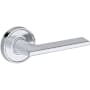 Baldwin Anaheim Hills Passage Door Lever Set with Recessed Round Rose from the Reserve Collection Polished Chrome