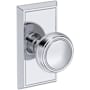 Baldwin Bremerton Passage Door Knob Set with Chamfered 5" Rose from the Reserve Collection Polished Chrome