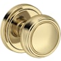 Baldwin Bremerton Passage Door Knob Set with Stepped Round Rose from the Reserve Collection Non-Lacquered Brass