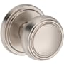 Baldwin Bremerton Passage Door Knob Set with Stepped Round Rose from the Reserve Collection Satin Nickel