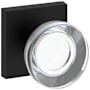 Baldwin Contemporary Crystal Passage Door Knob Set with Contemporary Square Rose from the Reserve Collection Satin Black