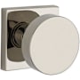 Baldwin Contemporary Passage Door Knob with Square Rose Lifetime Polished Nickel