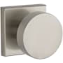 Baldwin Contemporary Passage Door Knob with Square Rose Satin Nickel