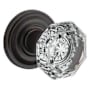 Baldwin Crystal Passage Door Knob with Round Rose Venetian Bronze