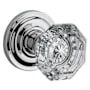 Baldwin Crystal Passage Door Knob with Round Rose Polished Chrome