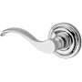 Baldwin Curve Passage Leverset with Traditional Round Rose - Left Handed Polished Chrome