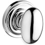 Baldwin Ellipse Passage Door Knob with Round Rose Polished Chrome