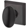 Baldwin Ellipse Passage Door Knob with Square Rose Venetian Bronze