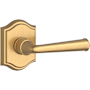Baldwin Federal Passage Leverset with Traditional Arch Rose Lifetime Satin Brass