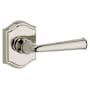 Baldwin Federal Passage Leverset with Traditional Arch Rose Lifetime Polished Nickel