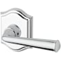Baldwin Federal Passage Leverset with Traditional Arch Rose Polished Chrome