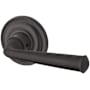 Baldwin Federal Passage Leverset with Traditional Round Rose Venetian Bronze