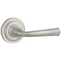 Baldwin Federal Passage Leverset with Traditional Round Rose Satin Nickel