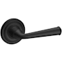 Baldwin Federal Passage Leverset with Traditional Round Rose Satin Black