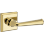 Baldwin Federal Passage Leverset with Traditional Square Rose Lifetime Polished Brass