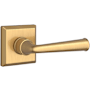 Baldwin Federal Passage Leverset with Traditional Square Rose Lifetime Satin Brass