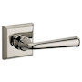 Baldwin Federal Passage Leverset with Traditional Square Rose Lifetime Polished Nickel