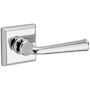 Baldwin Federal Passage Leverset with Traditional Square Rose Polished Chrome