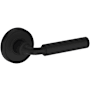 Baldwin La Conner Passage Door Lever Set with Recessed Round Rose from the Reserve Collection Satin Black