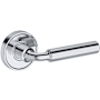 Baldwin La Conner Passage Door Lever Set with Recessed Round Rose from the Reserve Collection Polished Chrome