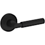 Baldwin Lake Forest Passage Door Lever Set with Recessed Round Rose from the Reserve Collection Satin Black