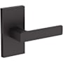 Baldwin Sharpewood Passage Door Lever Set with Contemporary 5" Rose from the Reserve Collection Venetian Bronze