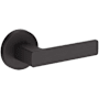 Baldwin Sharpewood Passage Door Lever Set with Contemporary Round Rose from the Reserve Collection Venetian Bronze
