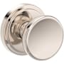 Baldwin Solvang Passage Door Knob Set with Stepped Round Rose from the Reserve Collection Lifetime Polished Nickel