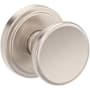 Baldwin Solvang Passage Door Knob Set with Stepped Round Rose from the Reserve Collection Satin Nickel