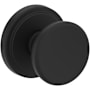 Baldwin Solvang Passage Door Knob Set with Stepped Round Rose from the Reserve Collection Satin Black