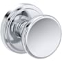 Baldwin Solvang Passage Door Knob Set with Stepped Round Rose from the Reserve Collection Polished Chrome