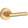 Baldwin Tube Passage Leverset with Contemporary Round Rose Lifetime Satin Brass