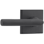 Baldwin Tube Passage Leverset with Contemporary Square Rose Satin Black